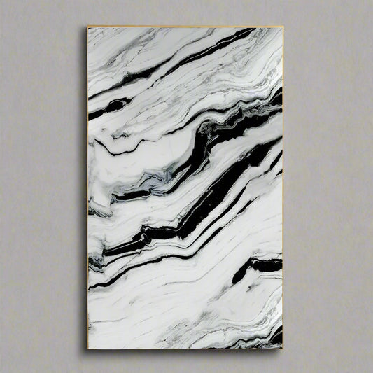 Black and white marble pattern on a white background